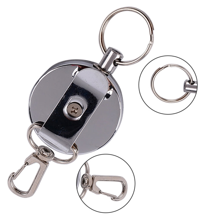 Portachiavi anti-smarrimento retrattile sportivo elastico in corda metallica di acciaio resiliente, Resilience Steel Wire Rope Keychain