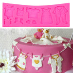 2 pezzi stampo da forno scarpe per bambini stampo per torta fondente vestiti per bambini stampo in silicone fai da te per cioccolato West Point, Kid Clothes Shape