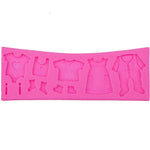2 pezzi stampo da forno scarpe per bambini stampo per torta fondente vestiti per bambini stampo in silicone fai da te per cioccolato West Point, Kid Clothes Shape