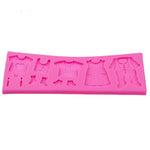 2 pezzi stampo da forno scarpe per bambini stampo per torta fondente vestiti per bambini stampo in silicone fai da te per cioccolato West Point, Kid Clothes Shape