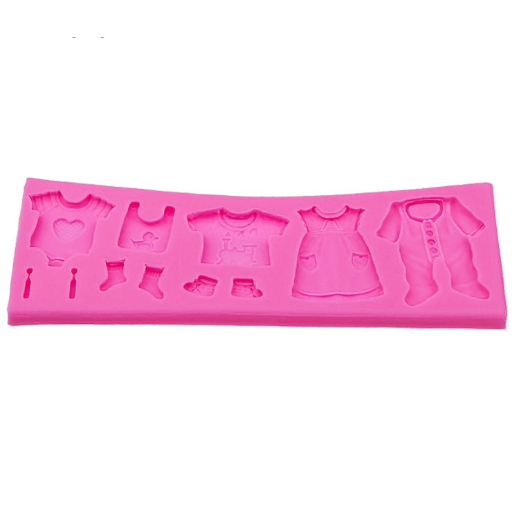 2 pezzi stampo da forno scarpe per bambini stampo per torta fondente vestiti per bambini stampo in silicone fai da te per cioccolato West Point, Kid Clothes Shape