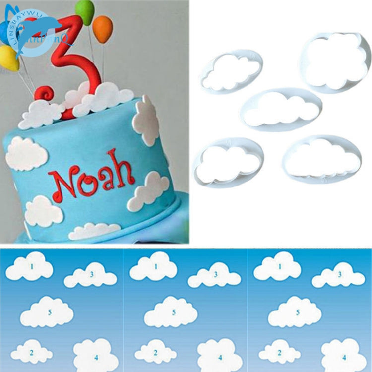 Stampo per torta a forma di nuvola 10 pezzi in plastica