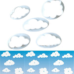 Stampo per torta da 10 pezzi. Stampo per fustellatura per stampa di decorazione per torta fondente a forma di nuvola, Cloud Shape