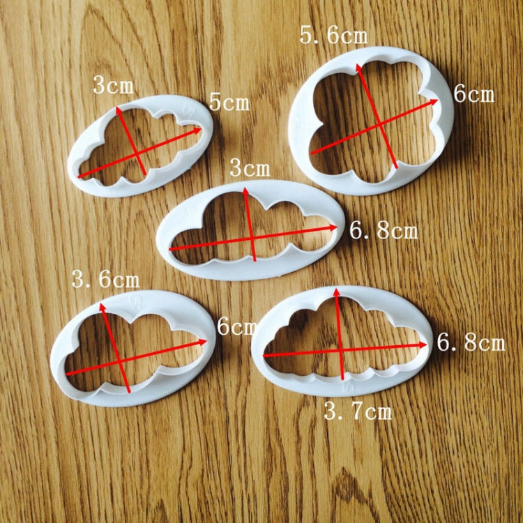 Stampo per torta da 10 pezzi. Stampo per fustellatura per stampa di decorazione per torta fondente a forma di nuvola, Cloud Shape
