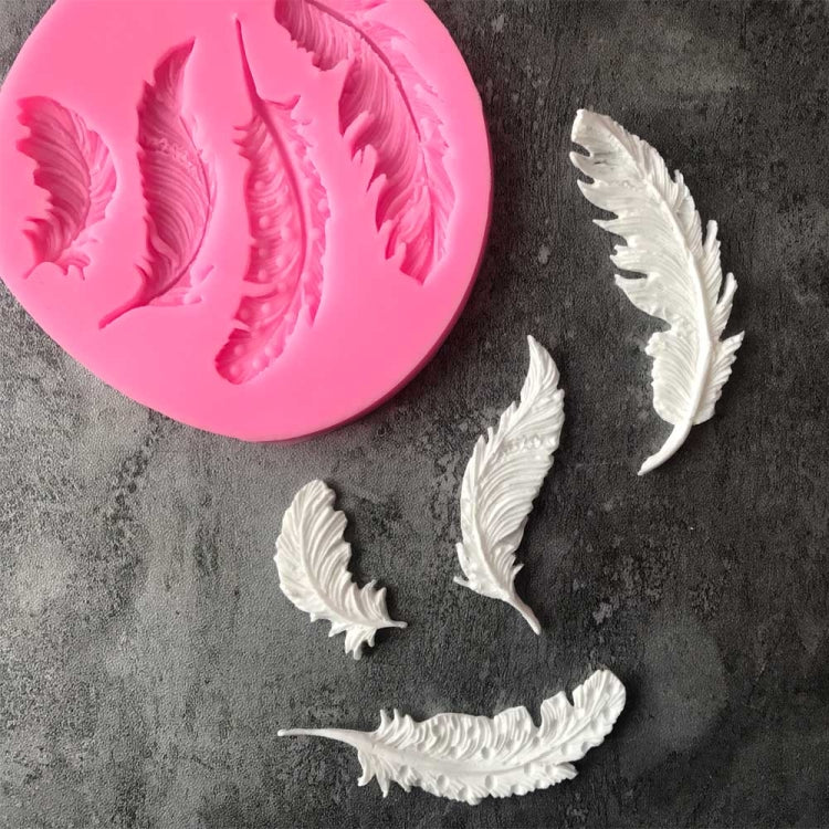 Strumenti per decorare la torta della muffa del fondente della muffa del silicone dello zucchero della piuma, Feather Sugar Shape