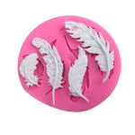 Strumenti per decorare la torta della muffa del fondente della muffa del silicone dello zucchero della piuma, Feather Sugar Shape