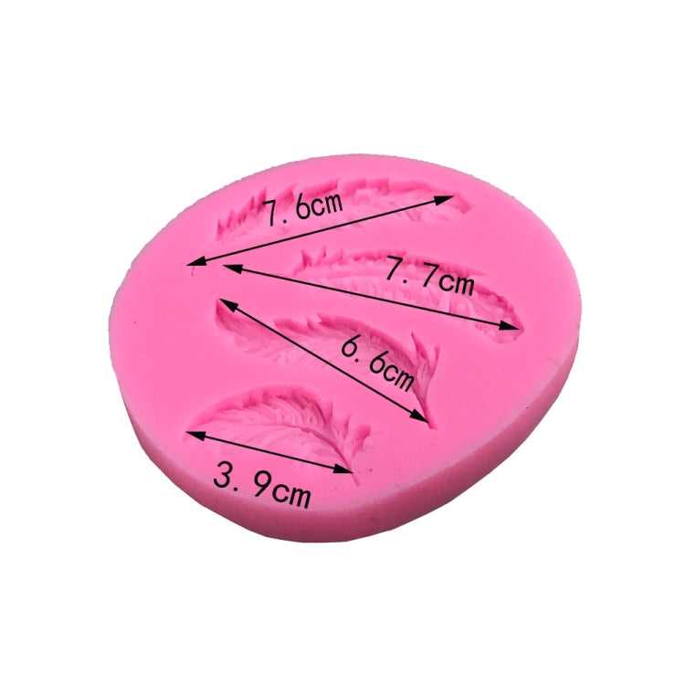Strumenti per decorare la torta della muffa del fondente della muffa del silicone dello zucchero della piuma, Feather Sugar Shape