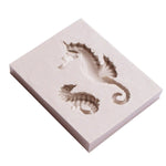 2 pezzi di ippocampo fai da te modellazione stampo fondente torta in silicone stampo al cioccolato strumento di cottura, Hippocampus Shape(Pink), Hippocampus Shape(Gray)