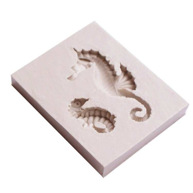 2 pezzi di ippocampo fai da te modellazione stampo fondente torta in silicone stampo al cioccolato strumento di cottura, Hippocampus Shape(Pink), Hippocampus Shape(Gray)