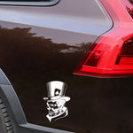 10 pezzi Joker scheletro teschio carte da gioco Poker mostro cappello forma adesivo in vinile per auto, dimensioni: 11,3x17,6 cm, Joker Skeleton Skull