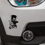 10 pezzi Joker scheletro teschio carte da gioco Poker mostro cappello forma adesivo in vinile per auto, dimensioni: 11,3x17,6 cm, Joker Skeleton Skull