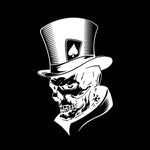 10 pezzi Joker scheletro teschio carte da gioco Poker mostro cappello forma adesivo in vinile per auto, dimensioni: 11,3x17,6 cm, Joker Skeleton Skull