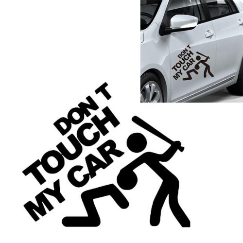 10 adesivi per finestre con motivo "Non toccare la mia auto", dimensioni: 22x19 cm, 22x19cm Black, 22x19cm White