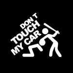 10 adesivi per finestre con motivo "Non toccare la mia auto", dimensioni: 22x19 cm, 22x19cm Black, 22x19cm White