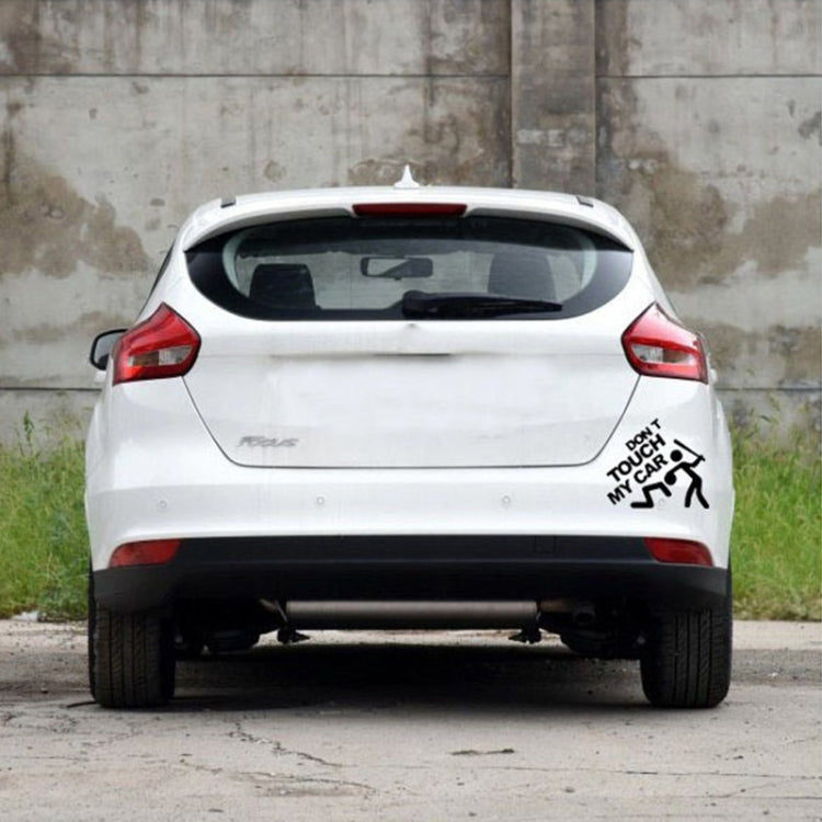 10 adesivi per finestre con motivo "Non toccare la mia auto", dimensioni: 22x19 cm, 22x19cm Black, 22x19cm White