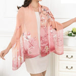 Sciarpa scialle decorata con sciarpa lunga sottile in chiffon selvaggio da donna autunno e inverno, 10cm