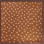 Sciarpa quadrata professionale da donna estiva con stampa a pois in seta. Piccola sciarpa, 70 x 70cm
