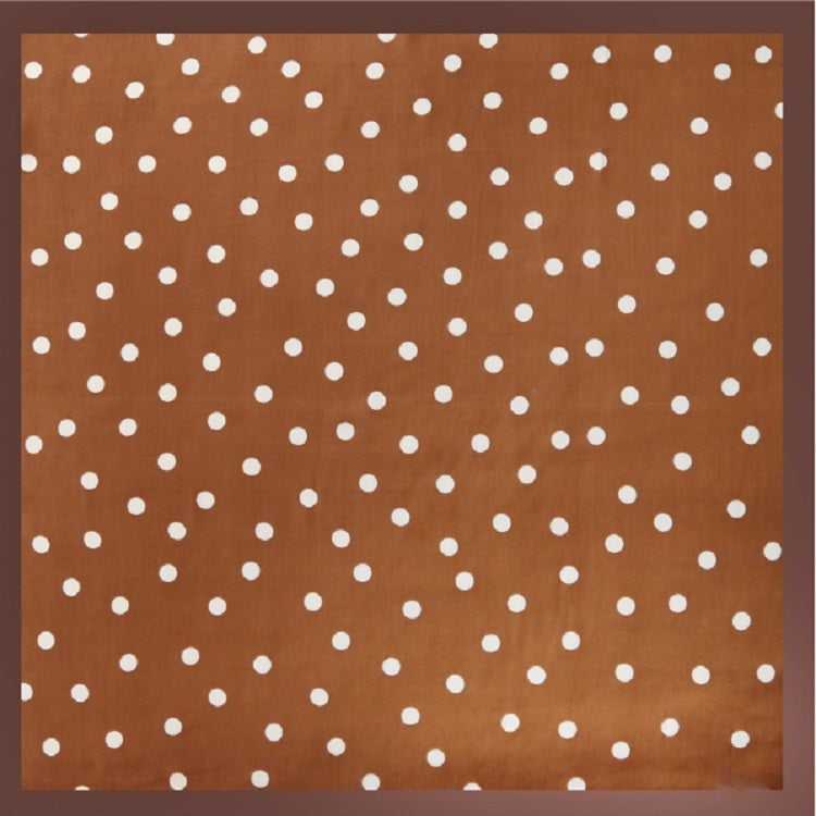 Sciarpa quadrata professionale da donna estiva con stampa a pois in seta. Piccola sciarpa, 70 x 70cm