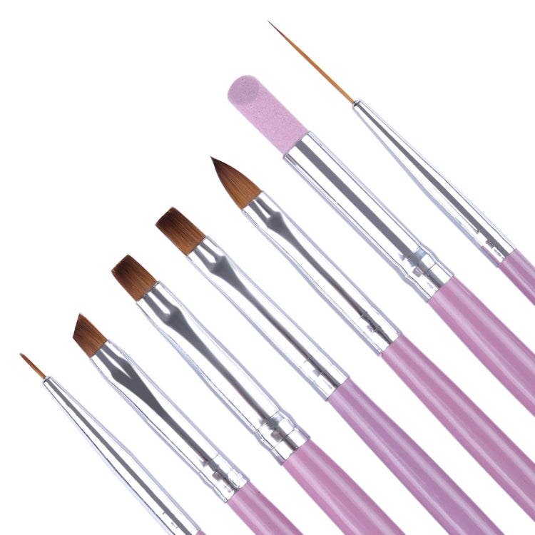 3 pezzi set di pennelli per unghie manico rosa lacca gel UV pittura acrilica fodera penna rimozione cuticole manicure strumento per nail art