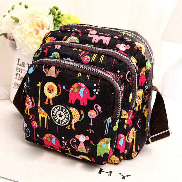 Borsa a tracolla da donna Borsa a tracolla multistrato in nylon impermeabile