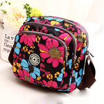 Borsa a tracolla da donna Borsa a tracolla multistrato in nylon impermeabile