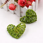 5 pezzi 6 cm palla di paglia artificiale decorazione fai da te cuore in rattan decorazioni natalizie ornamento per la casa