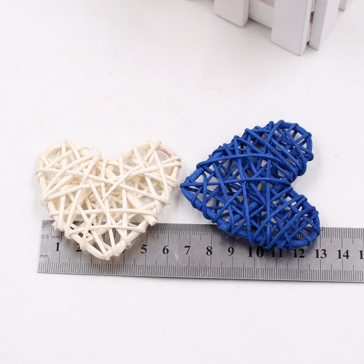 5 pezzi 6 cm palla di paglia artificiale decorazione fai da te cuore in rattan decorazioni natalizie ornamento per la casa