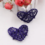 5 pezzi 6 cm palla di paglia artificiale decorazione fai da te cuore in rattan decorazioni natalizie ornamento per la casa