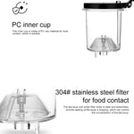 KAMJOVE Elegante tazza a bolle teiera da ufficio teiera a fiori Set da tè in vetro resistente al calore, K-200 400ML, K-201 500ML, K-202 750ML, K-203 600ML, K-204 600ML, K-205 900ML