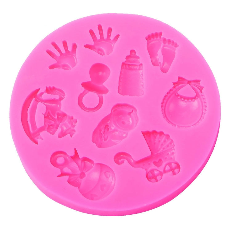 2 pezzi a forma di mano per bambino, stampo fai da te, fondente, torta in silicone, stampo per cioccolato, Foot Shape