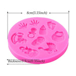 2 pezzi a forma di mano per bambino, stampo fai da te, fondente, torta in silicone, stampo per cioccolato, Foot Shape