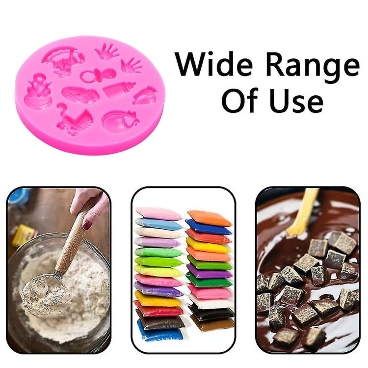 2 pezzi a forma di mano per bambino, stampo fai da te, fondente, torta in silicone, stampo per cioccolato, Foot Shape