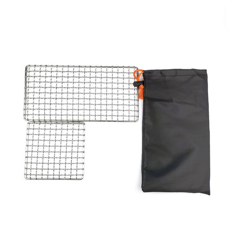 Griglia per barbecue con fornello a legna semplice per barbecue in acciaio inossidabile 304 quadrato per pentole da campeggio all'aperto