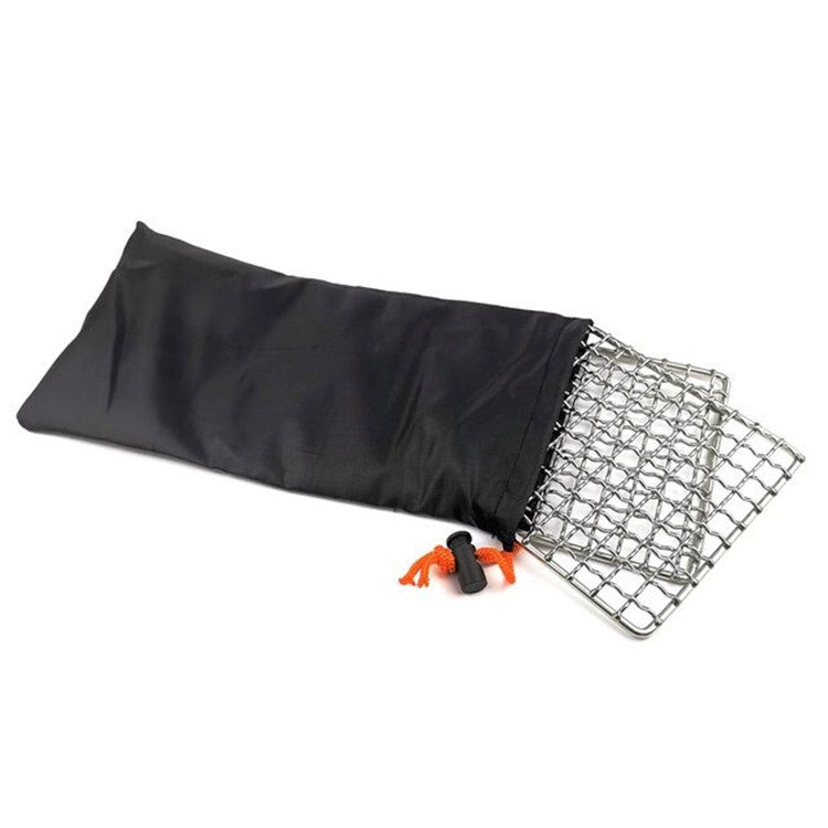 Griglia per barbecue con fornello a legna semplice per barbecue in acciaio inossidabile 304 quadrato per pentole da campeggio all'aperto