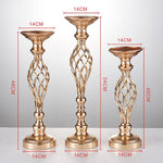 Decorazione per oggetti di scena per matrimoni in finestra in ferro battuto placcato oro, 40cm, 48cm, 54cm