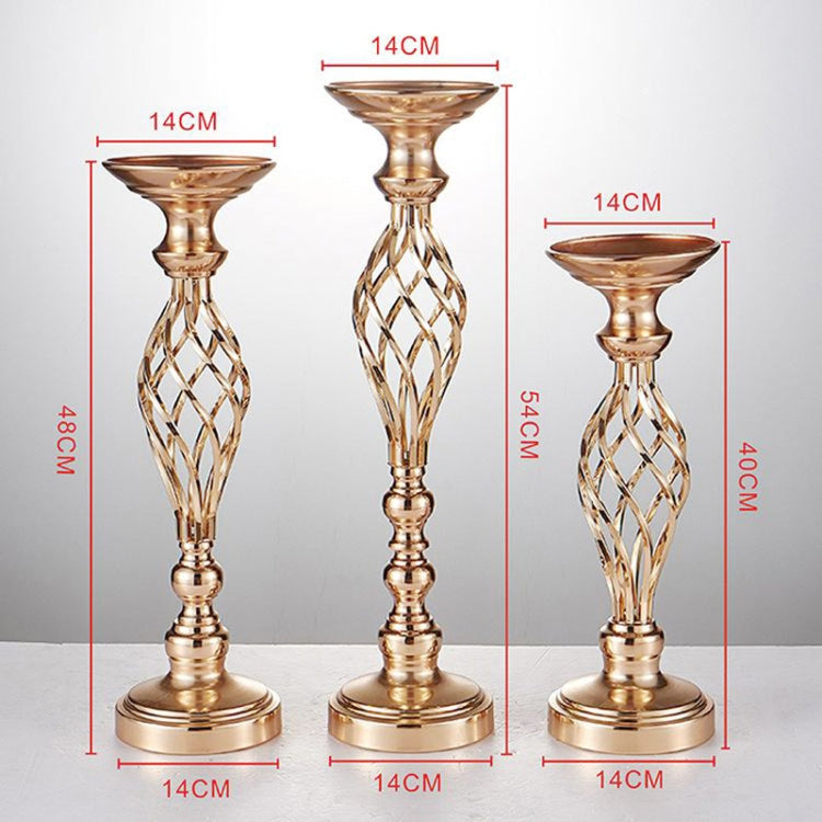 Decorazione per oggetti di scena per matrimoni in finestra in ferro battuto placcato oro, 40cm, 48cm, 54cm