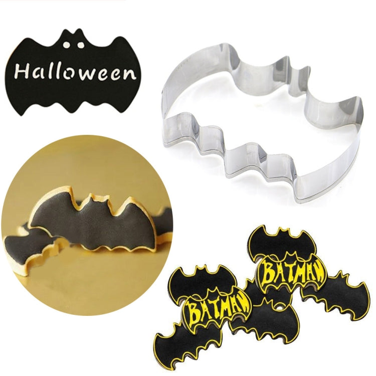 2 pezzi di stampini per biscotti in acciaio inossidabile, stampi per modellare pipistrelli, stampi per tagliare Halloween, strumento fai da te