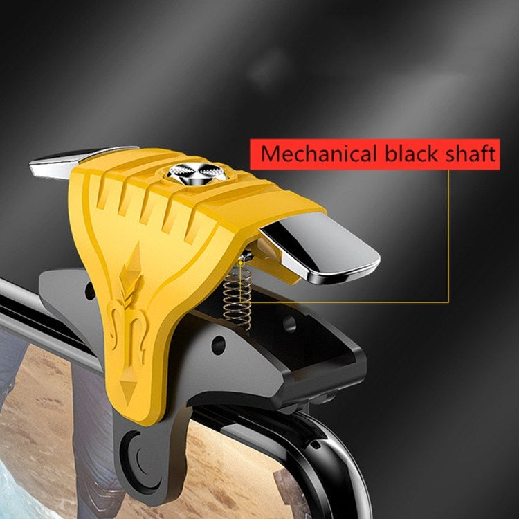 2 paia F01 albero meccanico galvanico pulsante bidirezionale maniglia di gioco di tiro ausiliaria per telefoni cellulari con spessore di 6,1-12,0 mm, F01