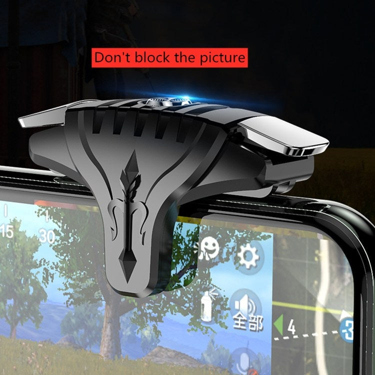 2 paia F01 albero meccanico galvanico pulsante bidirezionale maniglia di gioco di tiro ausiliaria per telefoni cellulari con spessore di 6,1-12,0 mm, F01