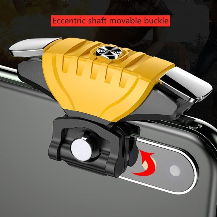 2 paia F01 albero meccanico galvanico pulsante bidirezionale maniglia di gioco di tiro ausiliaria per telefoni cellulari con spessore di 6,1-12,0 mm, F01