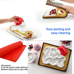 2 pezzi di tappetino antiaderente per torta svizzero, strumenti di cottura per torte, tappetino in silicone