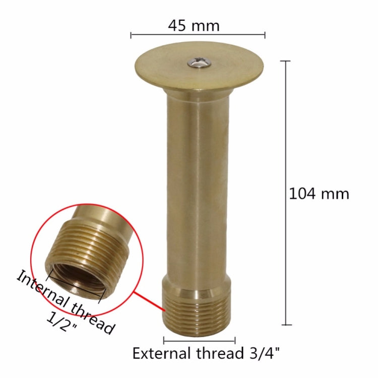 Ugello per fontana con ugello emisferico a fungo in rame, Fountain Hemisphere Nozzle