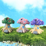 Micro paesaggio decorazione vaso di fiori carnoso cartone animato costruzione giocattolo grande casa sull'albero decorazione in resina