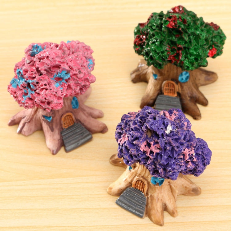 Micro paesaggio decorazione vaso di fiori carnoso cartone animato costruzione giocattolo grande casa sull'albero decorazione in resina