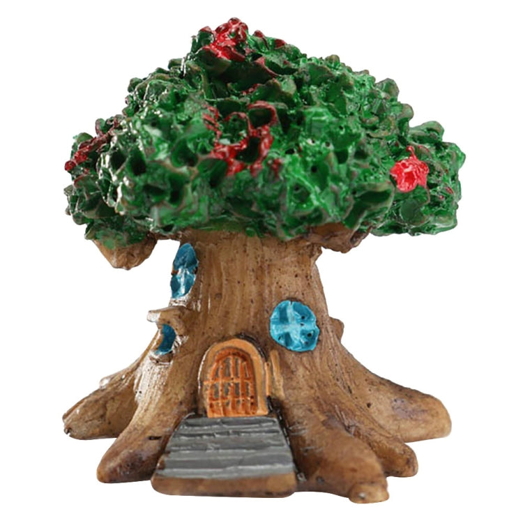 Micro paesaggio decorazione vaso di fiori carnoso cartone animato costruzione giocattolo grande casa sull'albero decorazione in resina