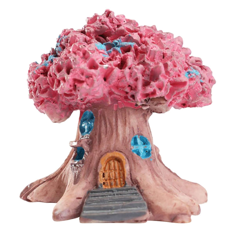 Micro paesaggio decorazione vaso di fiori carnoso cartone animato costruzione giocattolo grande casa sull'albero decorazione in resina