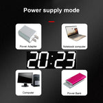 Orologio digitale a LED Orologio da parete per soggiorno Orologio WIFI creativo Spina americana, 4 Bit WIFI Hollow White, 4 Bit WIFI Hollow Red, 4 Bit WIFI Sealed Box White