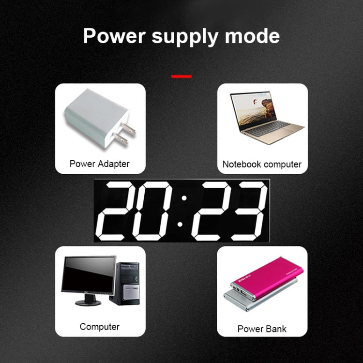 Orologio digitale a LED Orologio da parete per soggiorno Orologio WIFI creativo Spina americana, 4 Bit WIFI Hollow White, 4 Bit WIFI Hollow Red, 4 Bit WIFI Sealed Box White