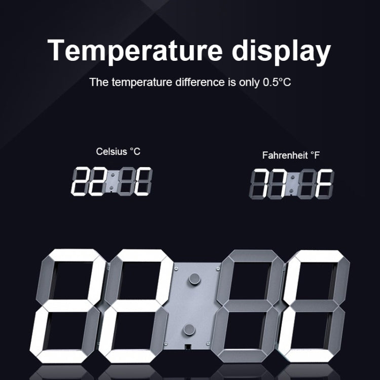 Orologio digitale a LED Orologio da parete per soggiorno Orologio WIFI creativo Spina americana, 4 Bit WIFI Hollow White, 4 Bit WIFI Hollow Red, 4 Bit WIFI Sealed Box White