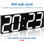 Orologio digitale a LED Orologio da parete per soggiorno Orologio WIFI creativo Spina americana, 4 Bit WIFI Hollow White, 4 Bit WIFI Hollow Red, 4 Bit WIFI Sealed Box White